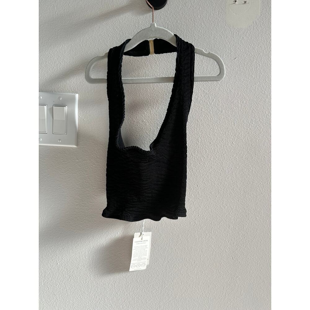 Free People Cleonie Swim Women's Black Pilates Halter Tankini
